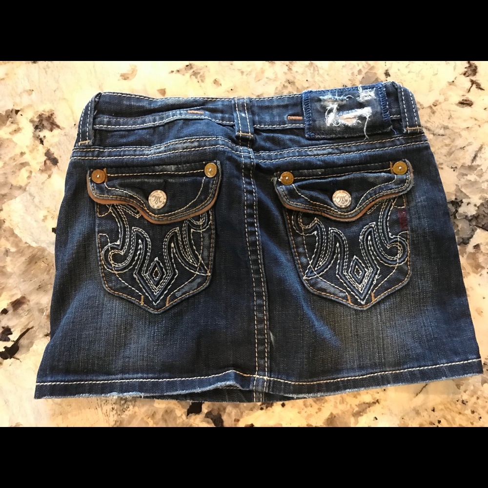 MEK denim mini skirt